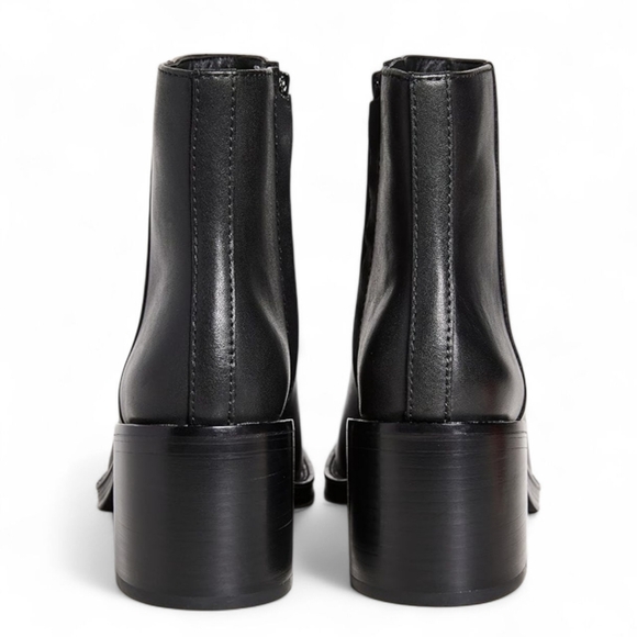 LOEFFLER RANDALL Blakely Vachetta Leather Square Toe Chunky Block Heel Boots 8 - Picture 9 of 13